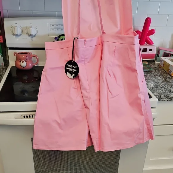 Hello Kitty Pink Apron Dress with Red Bow Dolls Kill 3X - Picture 6 of 9